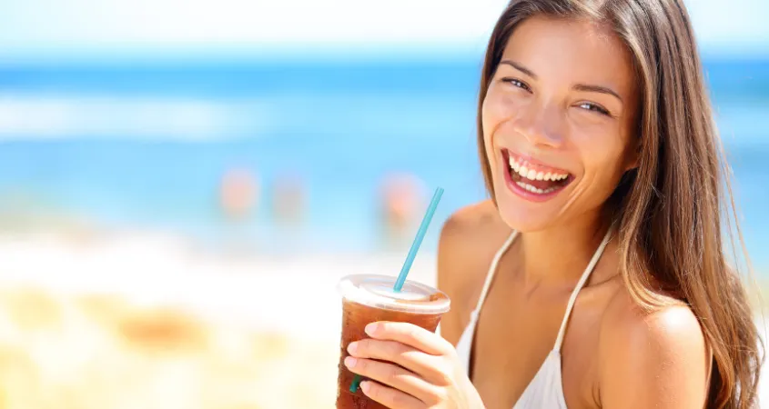 woman on the beach