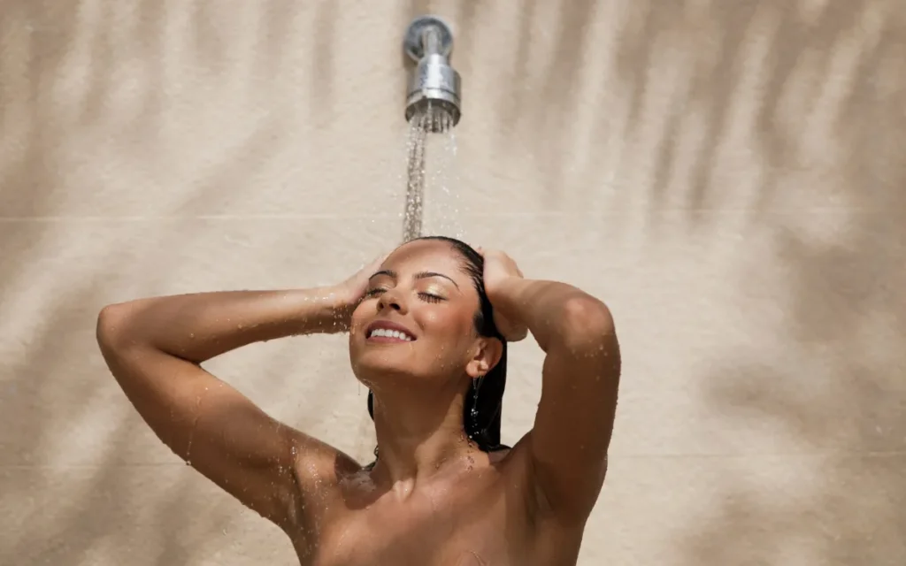 shower after breast augm